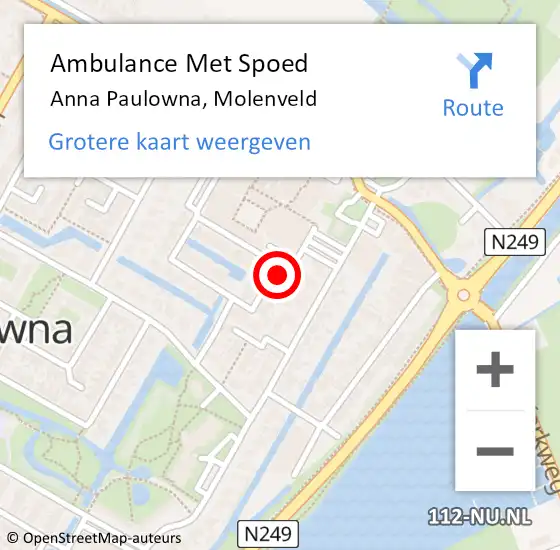 Locatie op kaart van de 112 melding: Ambulance Met Spoed Naar Anna Paulowna, Molenveld op 6 april 2023 15:56