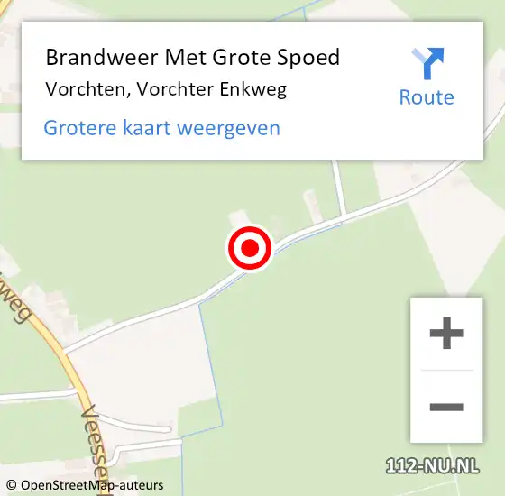 Locatie op kaart van de 112 melding: Brandweer Met Grote Spoed Naar Vorchten, Vorchter Enkweg op 7 april 2023 05:45