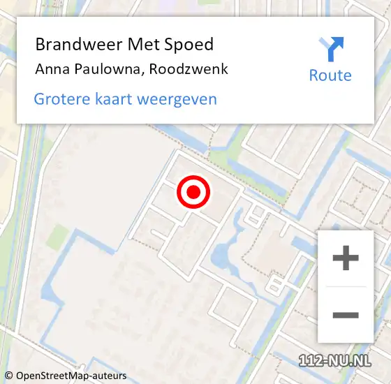 Locatie op kaart van de 112 melding: Brandweer Met Spoed Naar Anna Paulowna, Roodzwenk op 7 april 2023 12:30