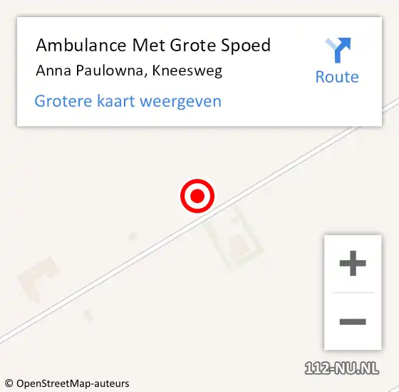 Locatie op kaart van de 112 melding: Ambulance Met Grote Spoed Naar Anna Paulowna, Kneesweg op 7 april 2023 16:03