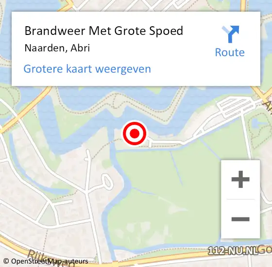 Locatie op kaart van de 112 melding: Brandweer Met Grote Spoed Naar Naarden, Abri op 7 april 2023 19:34