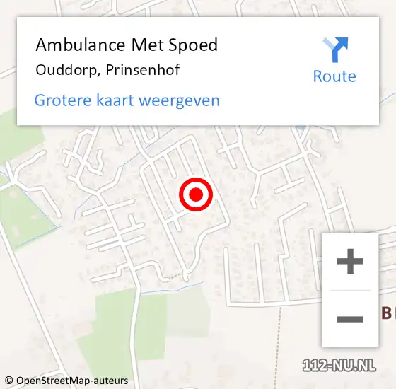 Locatie op kaart van de 112 melding: Ambulance Met Spoed Naar Ouddorp, Prinsenhof op 7 april 2023 20:15
