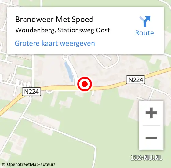 Locatie op kaart van de 112 melding: Brandweer Met Spoed Naar Woudenberg, Stationsweg Oost op 8 april 2023 04:32