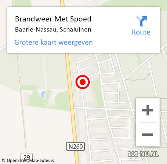 Locatie op kaart van de 112 melding: Brandweer Met Spoed Naar Baarle-Nassau, Schaluinen op 8 april 2023 05:59