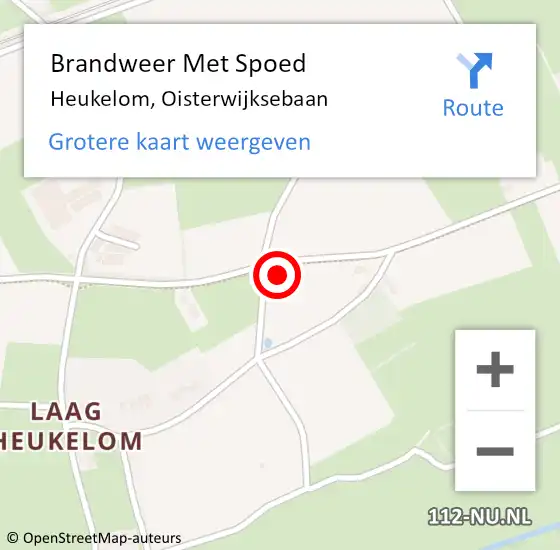 Locatie op kaart van de 112 melding: Brandweer Met Spoed Naar Heukelom, Oisterwijksebaan op 8 april 2023 08:03