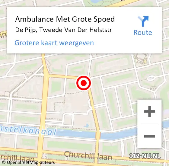 Locatie op kaart van de 112 melding: Ambulance Met Grote Spoed Naar De Pijp, Tweede Van Der Helststr op 21 augustus 2014 16:48