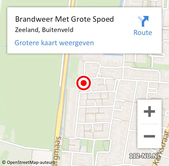 Locatie op kaart van de 112 melding: Brandweer Met Grote Spoed Naar Zeeland, Buitenveld op 8 april 2023 20:30