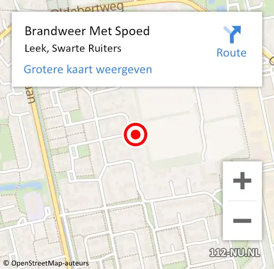 Locatie op kaart van de 112 melding: Brandweer Met Spoed Naar Leek, Swarte Ruiters op 9 april 2023 00:31