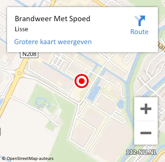 Locatie op kaart van de 112 melding: Brandweer Met Spoed Naar Lisse op 9 april 2023 11:26