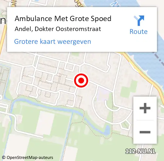 Locatie op kaart van de 112 melding: Ambulance Met Grote Spoed Naar Andel, Dokter Oosteromstraat op 9 april 2023 11:59