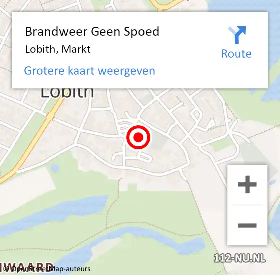 Locatie op kaart van de 112 melding: Brandweer Geen Spoed Naar Lobith, Markt op 9 april 2023 12:47