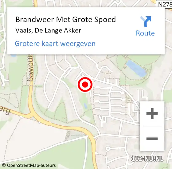 Locatie op kaart van de 112 melding: Brandweer Met Grote Spoed Naar Vaals, De Lange Akker op 9 april 2023 15:18