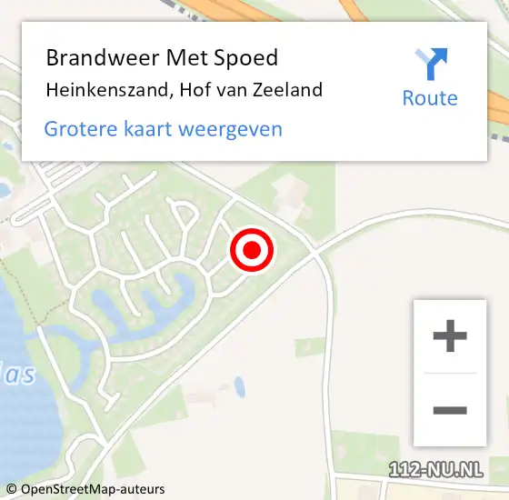 Locatie op kaart van de 112 melding: Brandweer Met Spoed Naar Heinkenszand, Hof van Zeeland op 9 april 2023 16:09