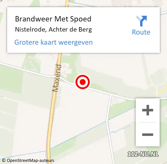 Locatie op kaart van de 112 melding: Brandweer Met Spoed Naar Nistelrode, Achter de Berg op 9 april 2023 17:31