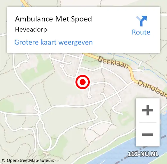 Locatie op kaart van de 112 melding: Ambulance Met Spoed Naar Heveadorp op 10 april 2023 11:11