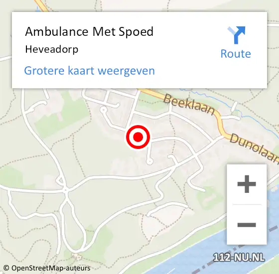 Locatie op kaart van de 112 melding: Ambulance Met Spoed Naar Heveadorp op 10 april 2023 11:43