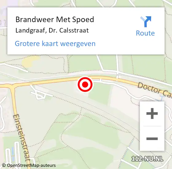 Locatie op kaart van de 112 melding: Brandweer Met Spoed Naar Landgraaf, Dr. Calsstraat op 10 april 2023 14:59