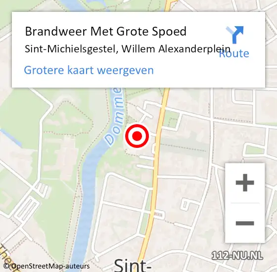 Locatie op kaart van de 112 melding: Brandweer Met Grote Spoed Naar Sint-Michielsgestel, Willem Alexanderplein op 10 april 2023 16:50