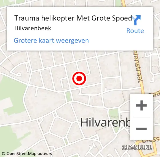 Locatie op kaart van de 112 melding: Trauma helikopter Met Grote Spoed Naar Hilvarenbeek op 10 april 2023 17:06
