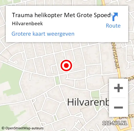 Locatie op kaart van de 112 melding: Trauma helikopter Met Grote Spoed Naar Hilvarenbeek op 10 april 2023 17:07