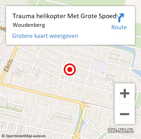 Locatie op kaart van de 112 melding: Trauma helikopter Met Grote Spoed Naar Woudenberg op 11 april 2023 05:16