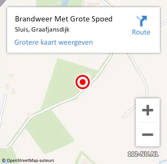 Locatie op kaart van de 112 melding: Brandweer Met Grote Spoed Naar Sluis, Graafjansdijk op 11 april 2023 18:39