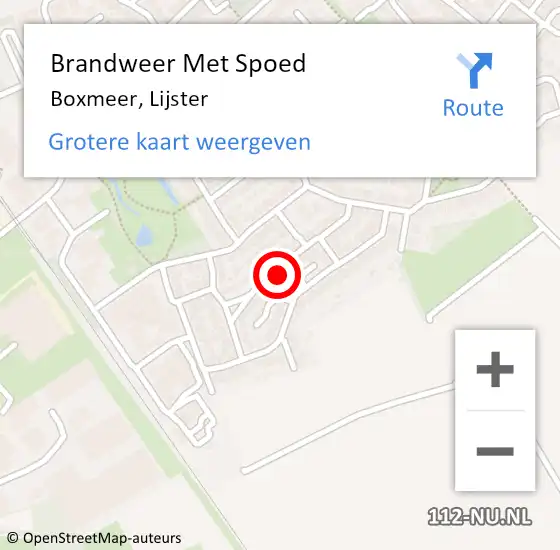 Locatie op kaart van de 112 melding: Brandweer Met Spoed Naar Boxmeer, Lijster op 11 april 2023 21:01