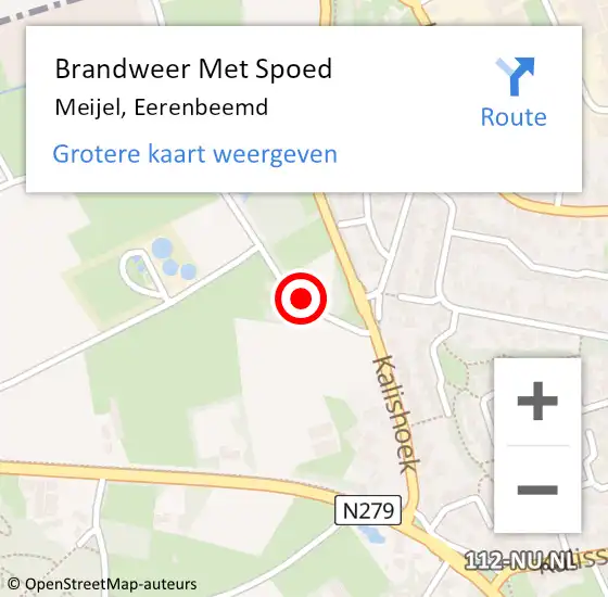 Locatie op kaart van de 112 melding: Brandweer Met Spoed Naar Meijel, Eerenbeemd op 12 april 2023 16:28