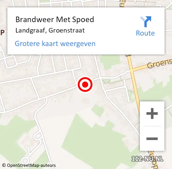 Locatie op kaart van de 112 melding: Brandweer Met Spoed Naar Landgraaf, Groenstraat op 12 april 2023 21:01