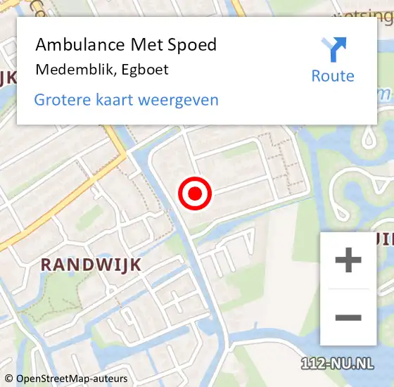 Locatie op kaart van de 112 melding: Ambulance Met Spoed Naar Medemblik, Egboet op 13 april 2023 03:07