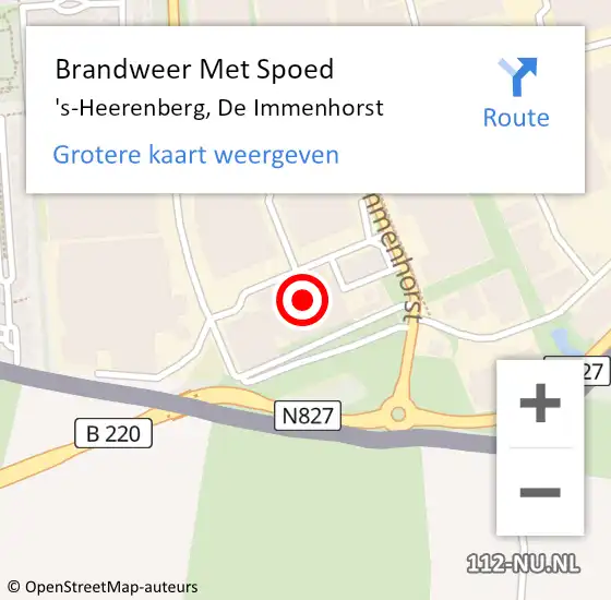 Locatie op kaart van de 112 melding: Brandweer Met Spoed Naar 's-Heerenberg, De Immenhorst op 13 april 2023 16:34