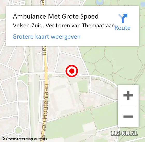 Locatie op kaart van de 112 melding: Ambulance Met Grote Spoed Naar Velsen-Zuid, Ver Loren van Themaatlaan op 14 april 2023 07:17