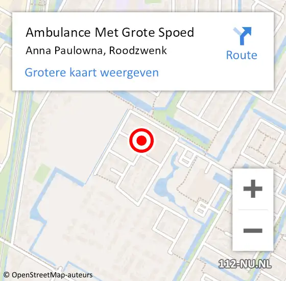 Locatie op kaart van de 112 melding: Ambulance Met Grote Spoed Naar Anna Paulowna, Roodzwenk op 14 april 2023 11:23