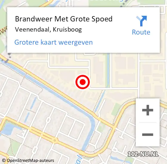 Locatie op kaart van de 112 melding: Brandweer Met Grote Spoed Naar Veenendaal, Kruisboog op 14 april 2023 11:23