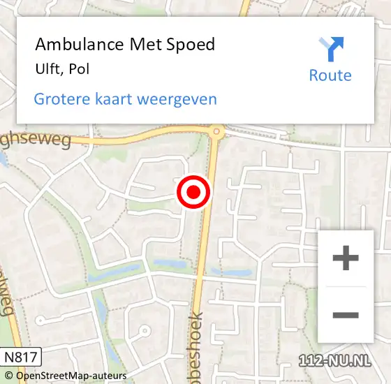 Locatie op kaart van de 112 melding: Ambulance Met Spoed Naar Ulft, Pol op 14 april 2023 14:05