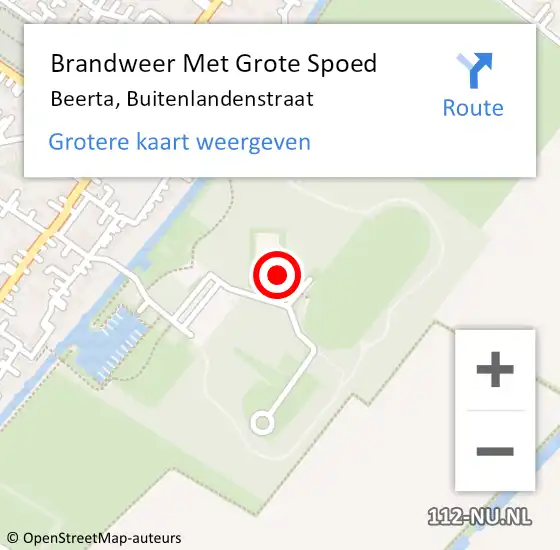 Locatie op kaart van de 112 melding: Brandweer Met Grote Spoed Naar Beerta, Buitenlandenstraat op 14 april 2023 14:34