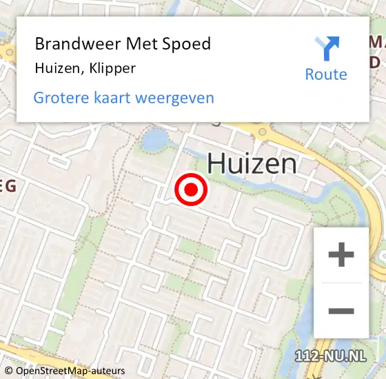 Locatie op kaart van de 112 melding: Brandweer Met Spoed Naar Huizen, Klipper op 14 april 2023 18:32