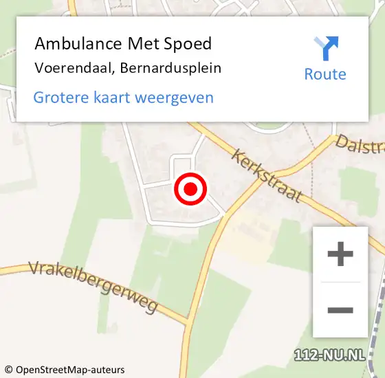 Locatie op kaart van de 112 melding: Ambulance Met Spoed Naar Voerendaal, Bernardusplein op 22 augustus 2014 10:34