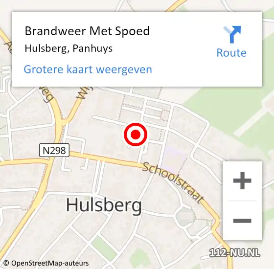 Locatie op kaart van de 112 melding: Brandweer Met Spoed Naar Hulsberg, Panhuys op 14 april 2023 21:43