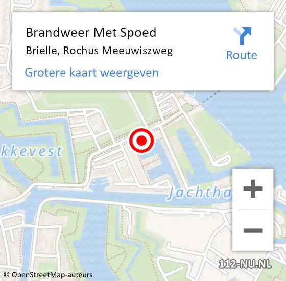 Locatie op kaart van de 112 melding: Brandweer Met Spoed Naar Brielle, Rochus Meeuwiszweg op 15 april 2023 10:34