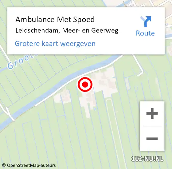 Locatie op kaart van de 112 melding: Ambulance Met Spoed Naar Leidschendam, Meer- en Geerweg op 15 april 2023 13:21