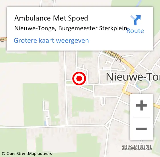 Locatie op kaart van de 112 melding: Ambulance Met Spoed Naar Nieuwe-Tonge, Burgemeester Sterkplein op 15 april 2023 17:34