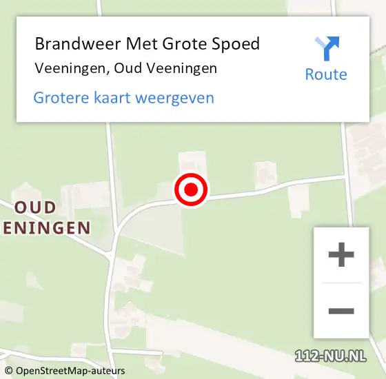 Locatie op kaart van de 112 melding: Brandweer Met Grote Spoed Naar Veeningen, Oud Veeningen op 15 april 2023 18:29