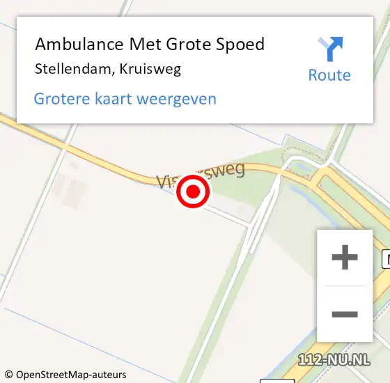 Locatie op kaart van de 112 melding: Ambulance Met Grote Spoed Naar Stellendam, Kruisweg op 16 april 2023 00:29