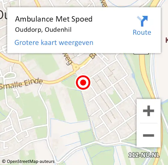 Locatie op kaart van de 112 melding: Ambulance Met Spoed Naar Ouddorp, Oudenhil op 16 april 2023 04:22