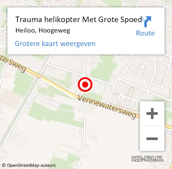 Locatie op kaart van de 112 melding: Trauma helikopter Met Grote Spoed Naar Heiloo, Hoogeweg op 16 april 2023 10:21