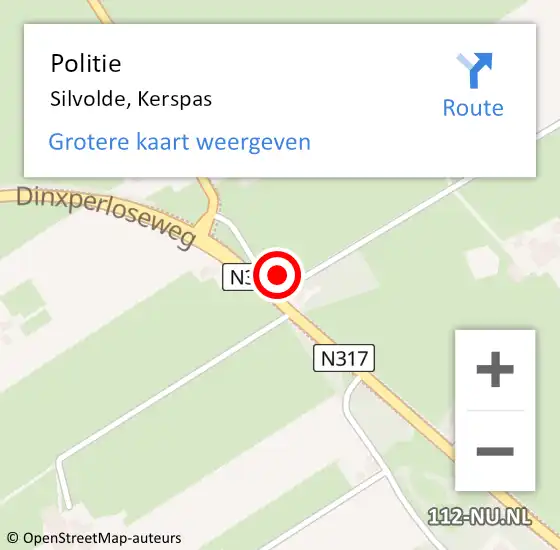 Locatie op kaart van de 112 melding: Politie Silvolde, Kerspas op 16 april 2023 20:18