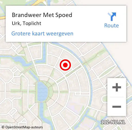 Locatie op kaart van de 112 melding: Brandweer Met Spoed Naar Urk, Toplicht op 16 april 2023 20:29