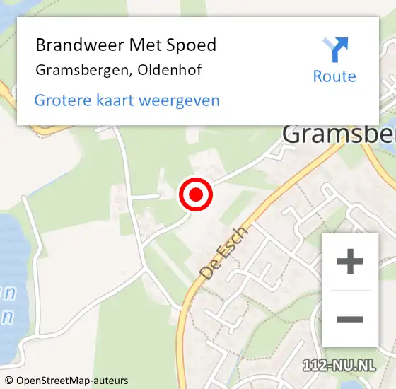 Locatie op kaart van de 112 melding: Brandweer Met Spoed Naar Gramsbergen, Oldenhof op 22 augustus 2014 13:40