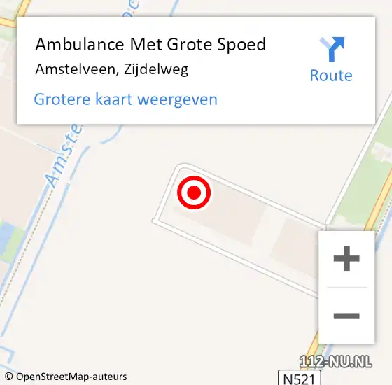Locatie op kaart van de 112 melding: Ambulance Met Grote Spoed Naar Amstelveen, Zijdelweg op 17 april 2023 06:49